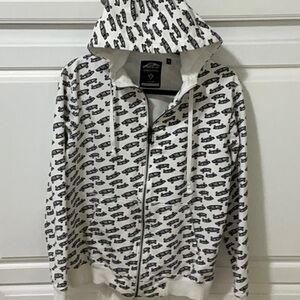 Vans White Hoodie with Black Graphics